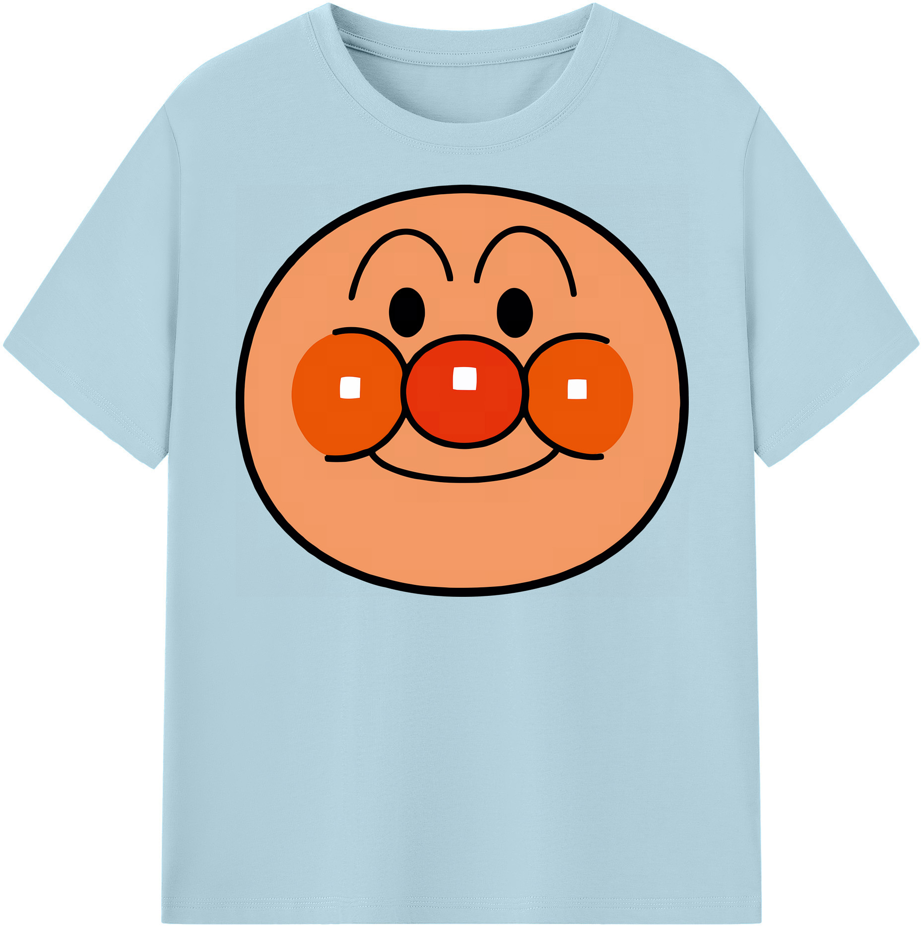 （画像用） アンパンマン Anpanman 綿100％半袖Tシャツ（フロントプリント）